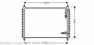 AVA QUALITY COOLING vo5075 -  Конденсатор, кондиционер